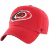 '47 BRAND 47 Brand Carolina Hurricanes Clean Up Adjustable Hat 2 '47 BRAND 47 Brand Carolina Hurricanes Clean Up Adjustable Hat -B&R Sports 47 Brand Carolina Hurricanes Clean Up Adjustable Hat 1