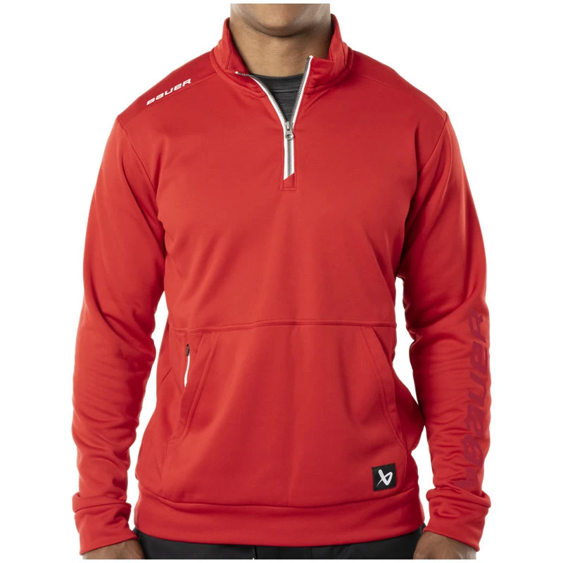 Bauer Team Fleece Red Half-Zip 3 Bauer Team Fleece Red Half-Zip