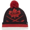 CCM Holiday Leaf Pom Knit Beanie 1 CCM Holiday Leaf Pom Knit Beanie -B&R Sports CCM Holiday Leaf Pom Knit