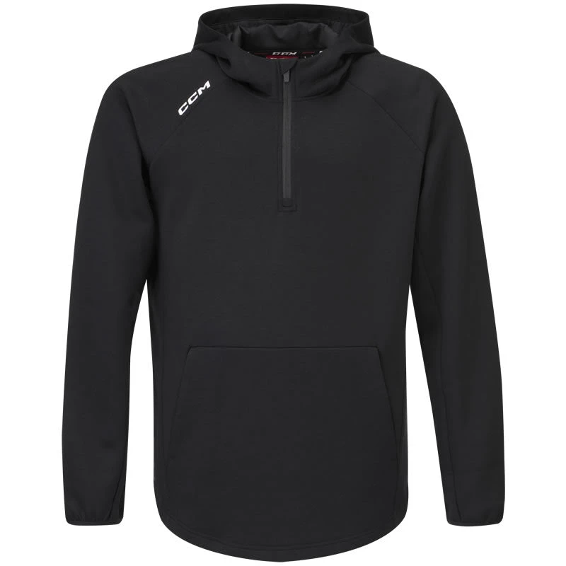 CCM Premium Tech Fleece Black 1/4 Zip Hoodie 3 CCM Premium Tech Fleece Black 1/4 Zip Hoodie