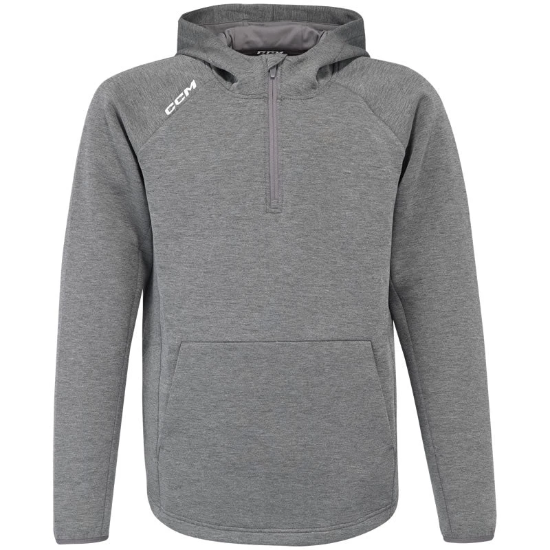 CCM Premium Tech Fleece Grey 1/4 Zip Hoodie 3 CCM Premium Tech Fleece Grey 1/4 Zip Hoodie