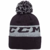 CCM Team Fleece Pom Knit Black Beanie