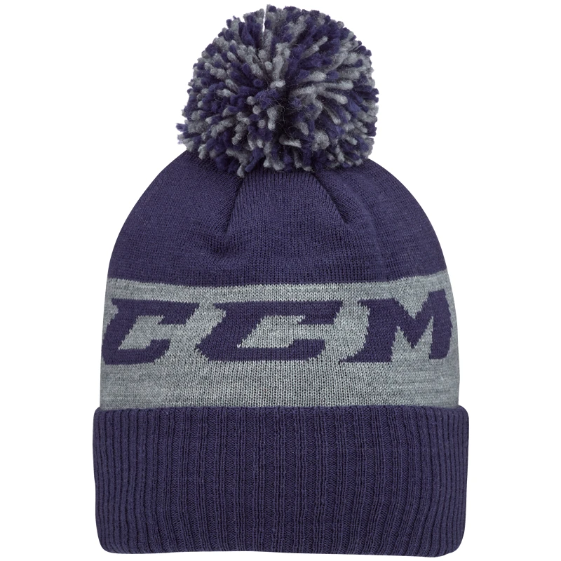 CCM Team Fleece Pom Knit Navy Beanie 3 CCM Team Fleece Pom Knit Navy Beanie