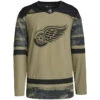 Adidas Authentic Detroit Red Wings Camo Military Appreciation Jersey 2 Adidas Authentic Detroit Red Wings Camo Military Appreciation Jersey -B&R Sports Detroit Red Wings adidas Camo Military Appreciation Team Authentic Practice Jersey